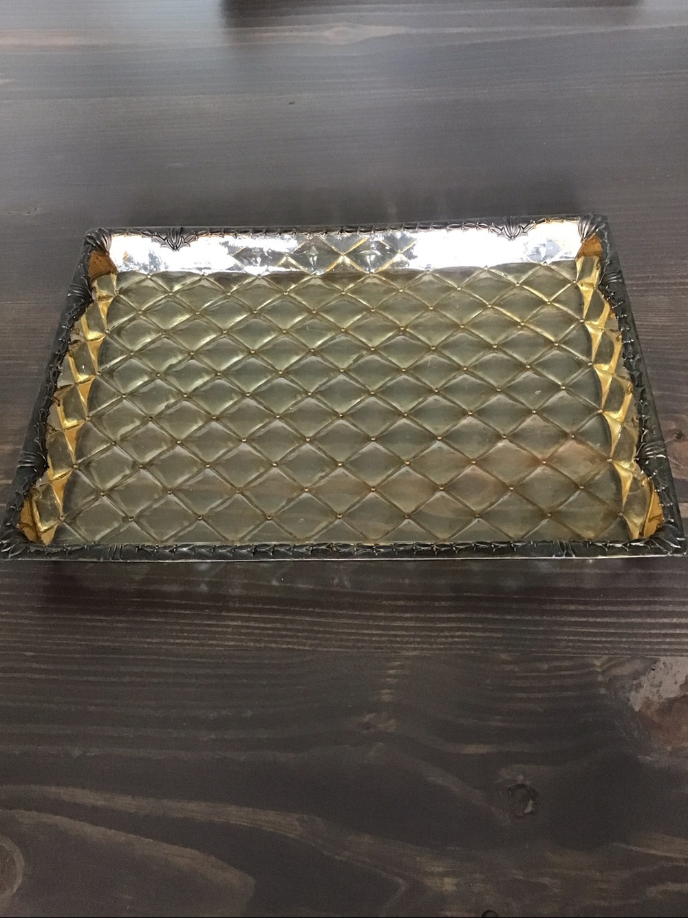 Vintage Art Nouveau style lucite vanity tray MCM Large size